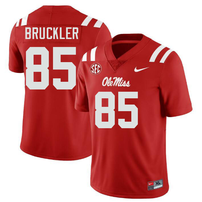 Ole Miss Rebels #85 Trace Bruckler College Football Jerseys Stitched-Red